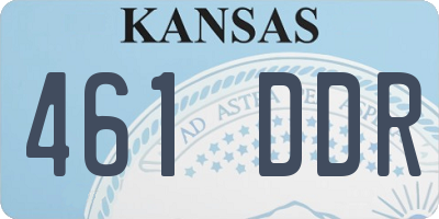 KS license plate 461DDR