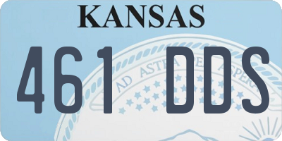 KS license plate 461DDS