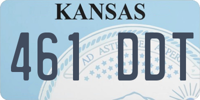 KS license plate 461DDT