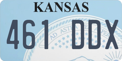 KS license plate 461DDX