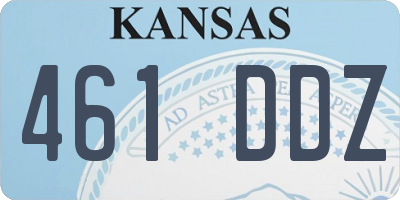 KS license plate 461DDZ