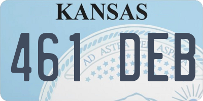 KS license plate 461DEB