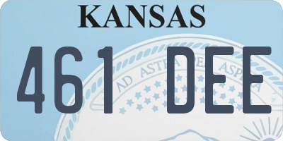 KS license plate 461DEE