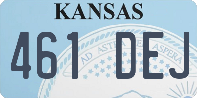 KS license plate 461DEJ