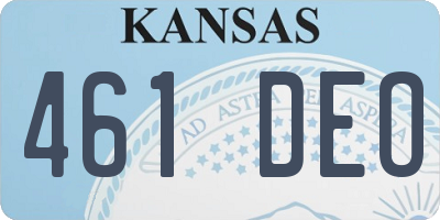KS license plate 461DEO