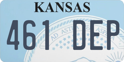 KS license plate 461DEP