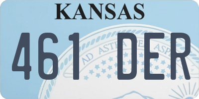KS license plate 461DER
