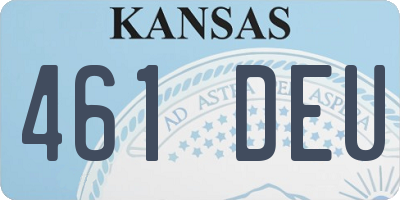 KS license plate 461DEU