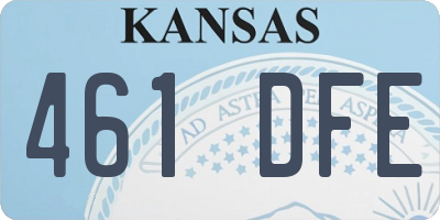 KS license plate 461DFE