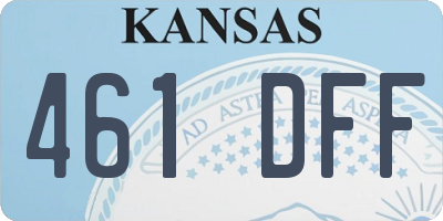 KS license plate 461DFF