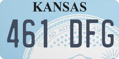 KS license plate 461DFG