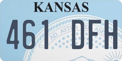 KS license plate 461DFH