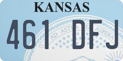 KS license plate 461DFJ