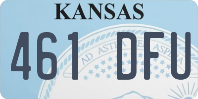 KS license plate 461DFU