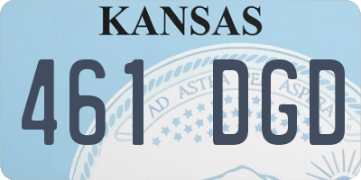 KS license plate 461DGD