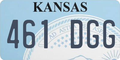 KS license plate 461DGG