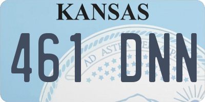 KS license plate 461DNN