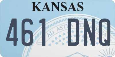KS license plate 461DNQ