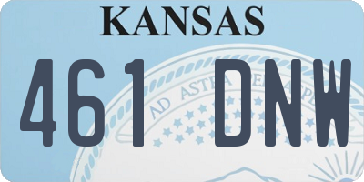 KS license plate 461DNW