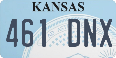 KS license plate 461DNX