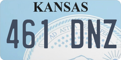 KS license plate 461DNZ