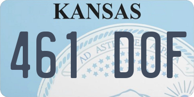 KS license plate 461DOF