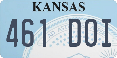 KS license plate 461DOI