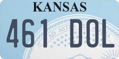 KS license plate 461DOL