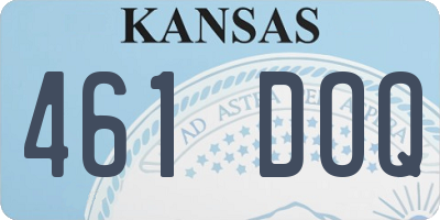 KS license plate 461DOQ