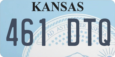KS license plate 461DTQ