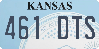 KS license plate 461DTS