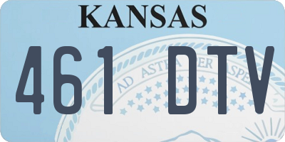 KS license plate 461DTV
