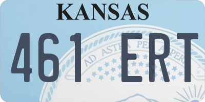 KS license plate 461ERT