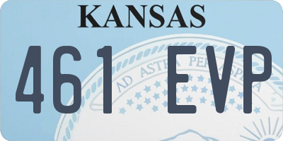 KS license plate 461EVP