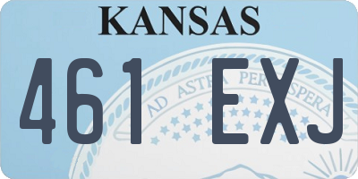 KS license plate 461EXJ