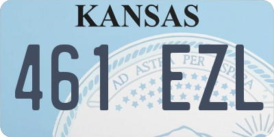 KS license plate 461EZL