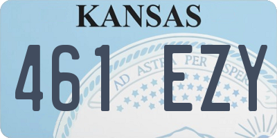 KS license plate 461EZY