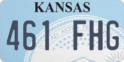 KS license plate 461FHG