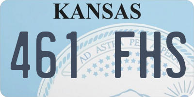 KS license plate 461FHS