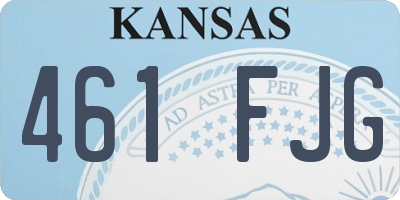 KS license plate 461FJG