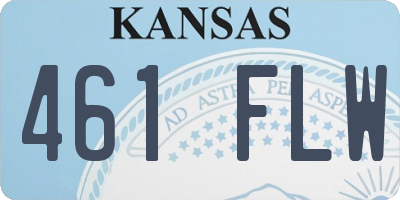 KS license plate 461FLW