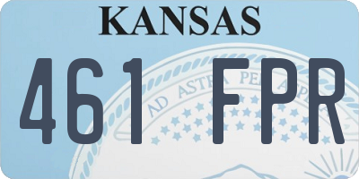 KS license plate 461FPR