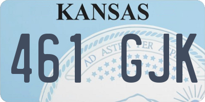 KS license plate 461GJK