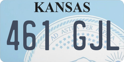 KS license plate 461GJL