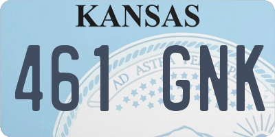 KS license plate 461GNK
