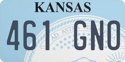 KS license plate 461GNO