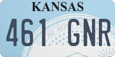 KS license plate 461GNR