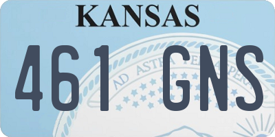 KS license plate 461GNS