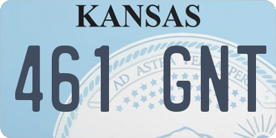 KS license plate 461GNT