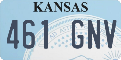 KS license plate 461GNV